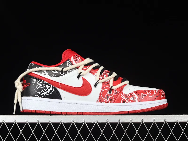 All categories Air Jordan Jordan series basketball shoes Air Jordan 1 Low Air Jordan 1 Low AJ1 Joe 1 customized version Vibe flavor deconstruction sports culture basketball shoes DC0774-840